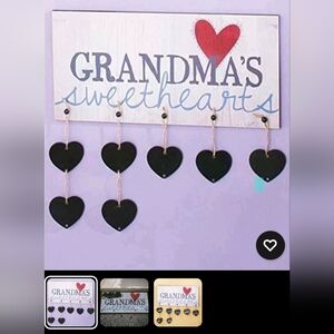 Heart Wall Decor with Black Hearts